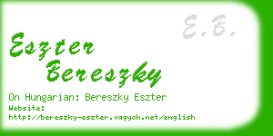 eszter bereszky business card